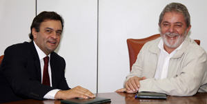 Aécio Neves se reúne com presidente Lula em Brasília 